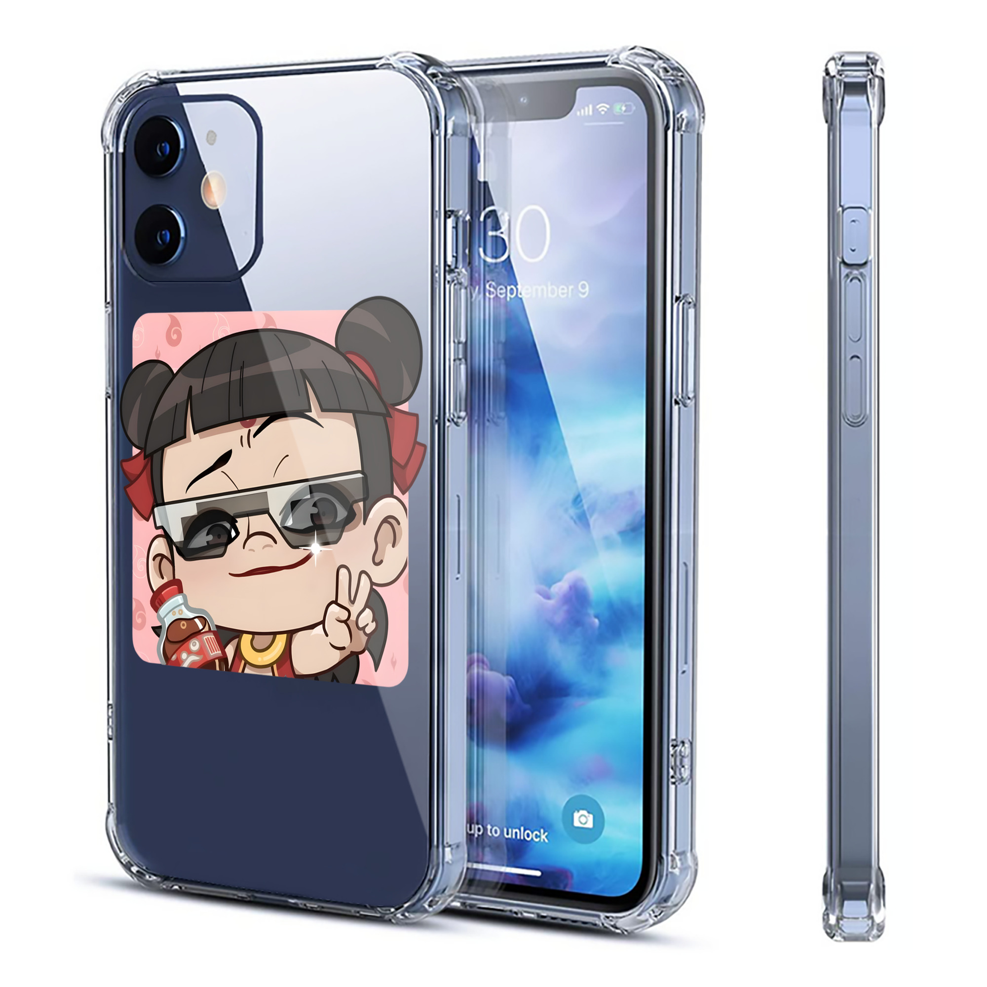 （画像用） Ne Zha 2 ナタ 魔童の大暴れ 【iPhone 12シリーズ対応】透明スマホケース（クリアソフトケース）